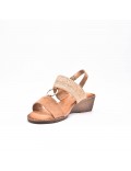 Large Size 38-43 - Wedge comfort sandal in faux leather for women