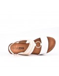 Large Size 38-43 - Wedge comfort sandal in faux leather for women