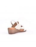 Large Size 38-43 - Wedge comfort sandal in faux leather for women