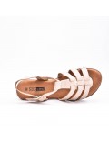 Large Size 38-43 - Wedge comfort sandal in faux leather for women