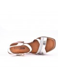 Large Size 38-43 - Heeled faux leather sandal