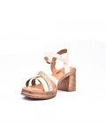 Large Size 38-43 - Heeled faux leather sandal