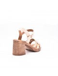 Large Size 38-43 - Heeled faux leather sandal