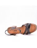 Large Size 38-43 - Heeled faux leather sandal