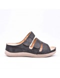 Large Size 38-43 - Wedge comfort sandal in faux leather for women