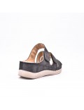 Large Size 38-43 - Wedge comfort sandal in faux leather for women