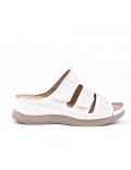 Large Size 38-43 - Wedge comfort sandal in faux leather for women