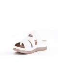 Large Size 38-43 - Wedge comfort sandal in faux leather for women