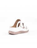 Large Size 38-43 - Wedge comfort sandal in faux leather for women