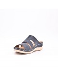 Large Size 38-43 - Wedge comfort sandal in faux leather for women