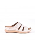 Large Size 38-43 - Wedge comfort sandal in faux leather for women