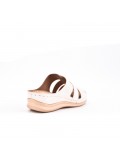 Large Size 38-43 - Wedge comfort sandal in faux leather for women