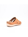 Large Size 38-43 - Wedge comfort sandal in faux leather for women