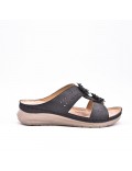 Large Size 38-43 - Wedge comfort sandal in faux leather for women