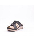 Large Size 38-43 - Wedge comfort sandal in faux leather for women