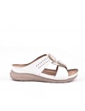 Large Size 38-43 - Wedge comfort sandal in faux leather for women