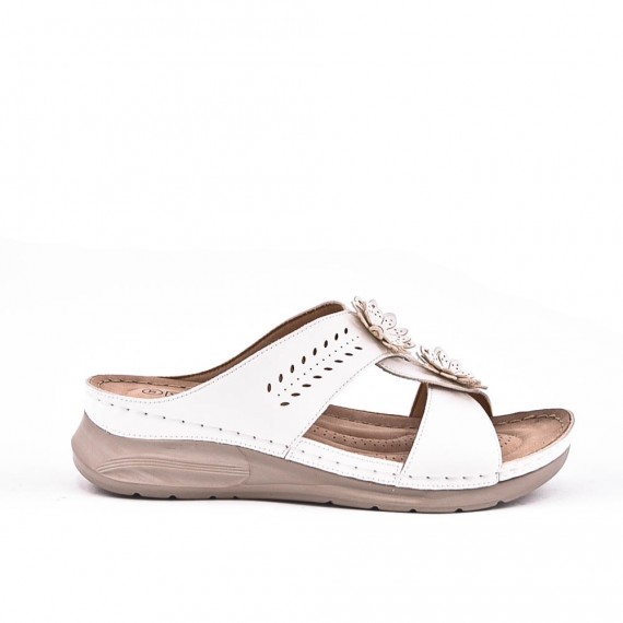 Large Size 38-43 - Wedge comfort sandal in faux leather for women