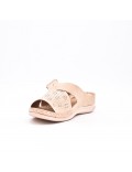 Large Size 38-43 - Wedge comfort sandal in faux leather for women