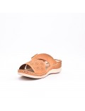 Large Size 38-43 - Wedge comfort sandal in faux leather for women