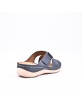 Large Size 38-43 - Wedge comfort sandal in faux leather for women