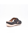 Large Size 38-43 - Wedge comfort sandal in faux leather for women