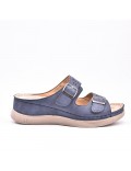 Large Size 38-43 - Wedge comfort sandal in faux leather for women