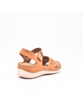 Large Size 38-43 - Wedge comfort sandal in faux leather for women