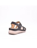 Large Size 38-43 - Wedge comfort sandal in faux leather for women