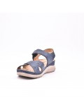 Large Size 38-43 - Wedge comfort sandal in faux leather for women