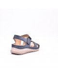 Large Size 38-43 - Wedge comfort sandal in faux leather for women