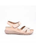 Large Size 38-43 - Wedge comfort sandal in faux leather for women