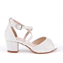 Girl's mixed materials sandal