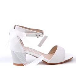 Girl's mixed materials sandal