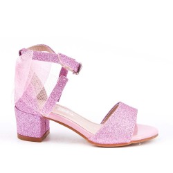 Girl's mixed materials sandal