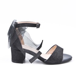 Girl's mixed materials sandal