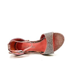 Girl's mixed materials sandal