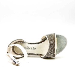 Girl's mixed materials sandal