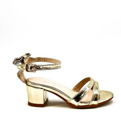 Girl's mixed materials sandal