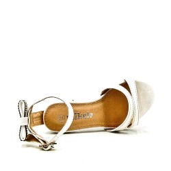 Girl's mixed materials sandal