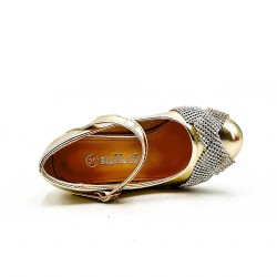 Girl's mixed materials sandal