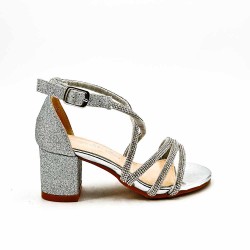 Girl's mixed materials sandal