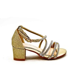 Girl's mixed materials sandal