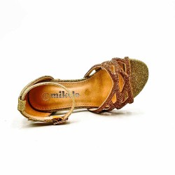 Girl's mixed materials sandal