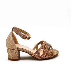 Girl's mixed materials sandal