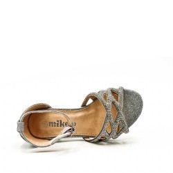 Girl's mixed materials sandal