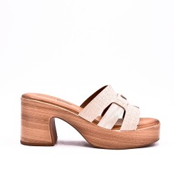 Women's heeled clog sandal