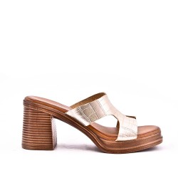 Women's heeled clog sandal